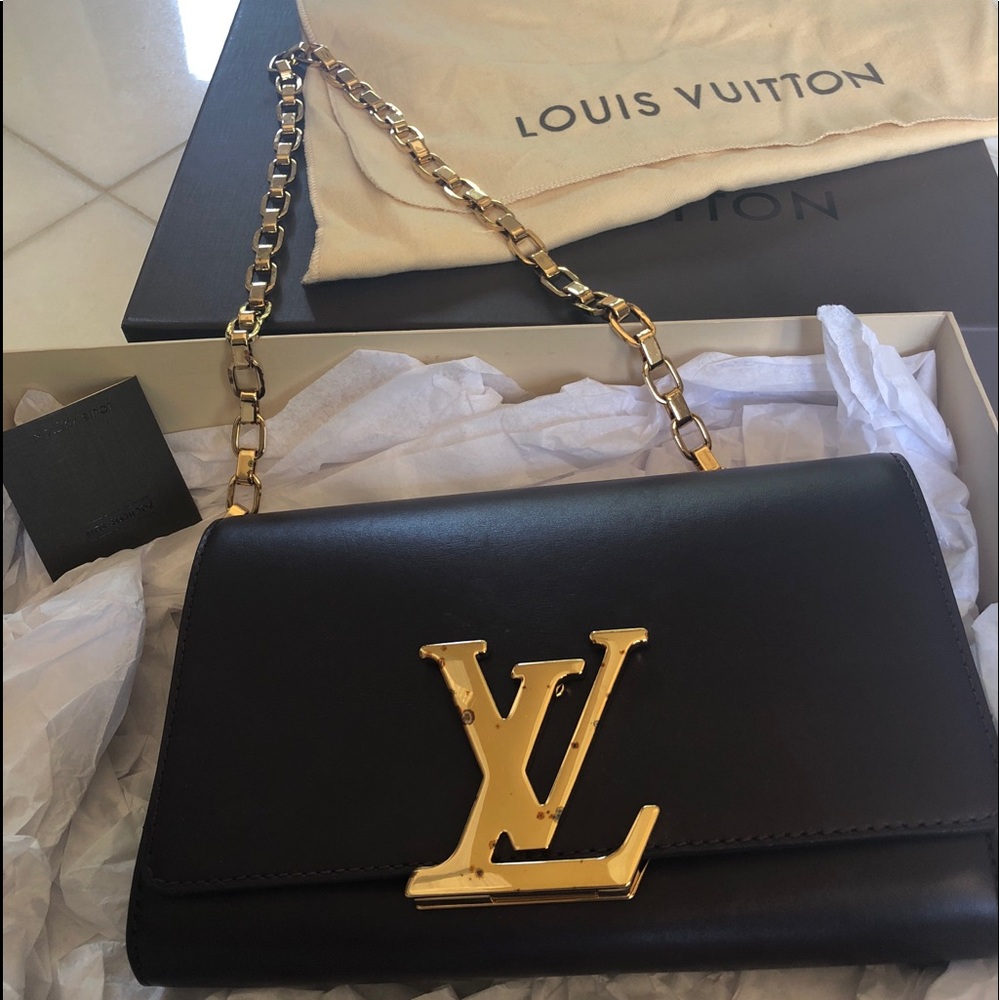 Louis Vuitton Leather Burgundy Clutch